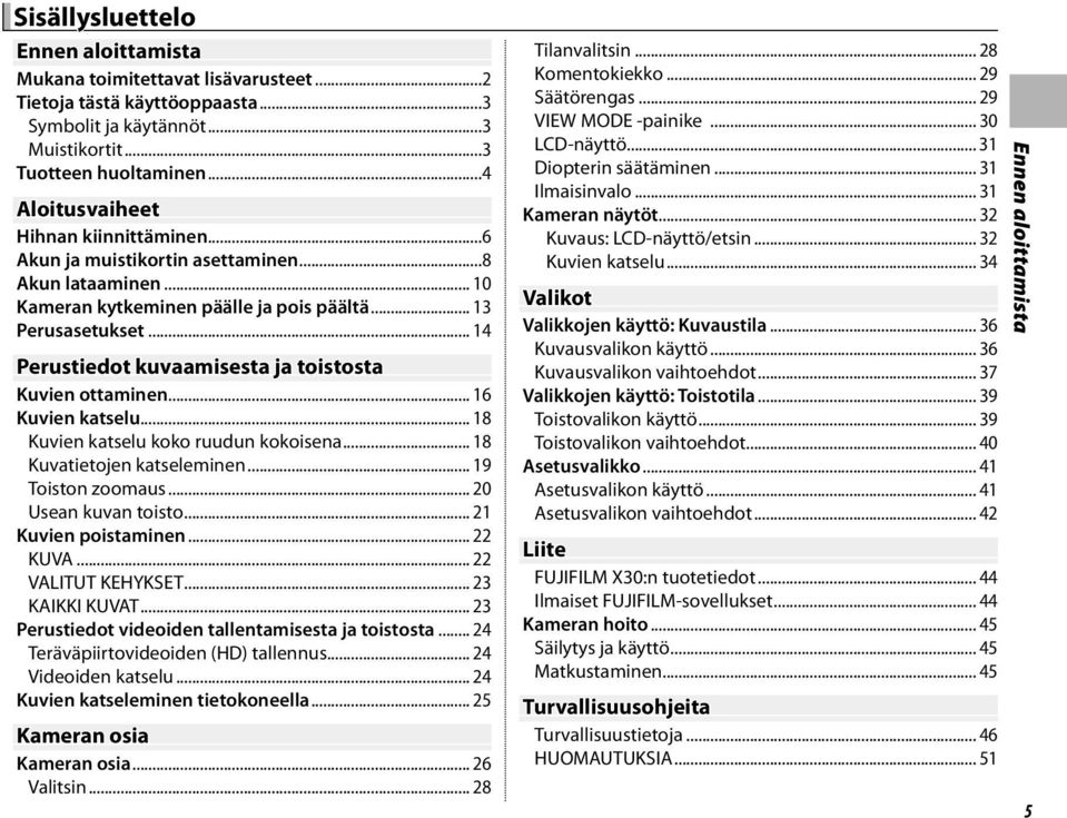 .. 14 Perustiedot kuvaamisesta ja toistosta Kuvien ottaminen... 16 Kuvien katselu... 18 Kuvien katselu koko ruudun kokoisena... 18 Kuvatietojen katseleminen... 19 Toiston zoomaus.