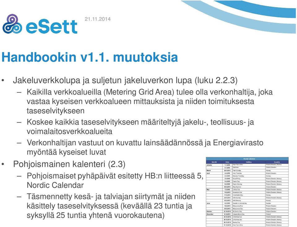 Koskee kaikkia taseselvitykseen määriteltyjä jakelu-, teollisuus- ja voimalaitosverkkoalueita Verkonhaltijan vastuut on kuvattu lainsäädännössä ja Energiavirasto