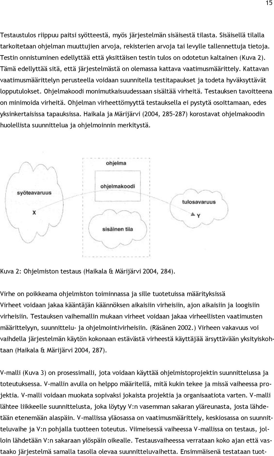 Kattavan vaatimusmäärittelyn perusteella voidaan suunnitella testitapaukset ja todeta hyväksyttävät lopputulokset. Ohjelmakoodi monimutkaisuudessaan sisältää virheitä.