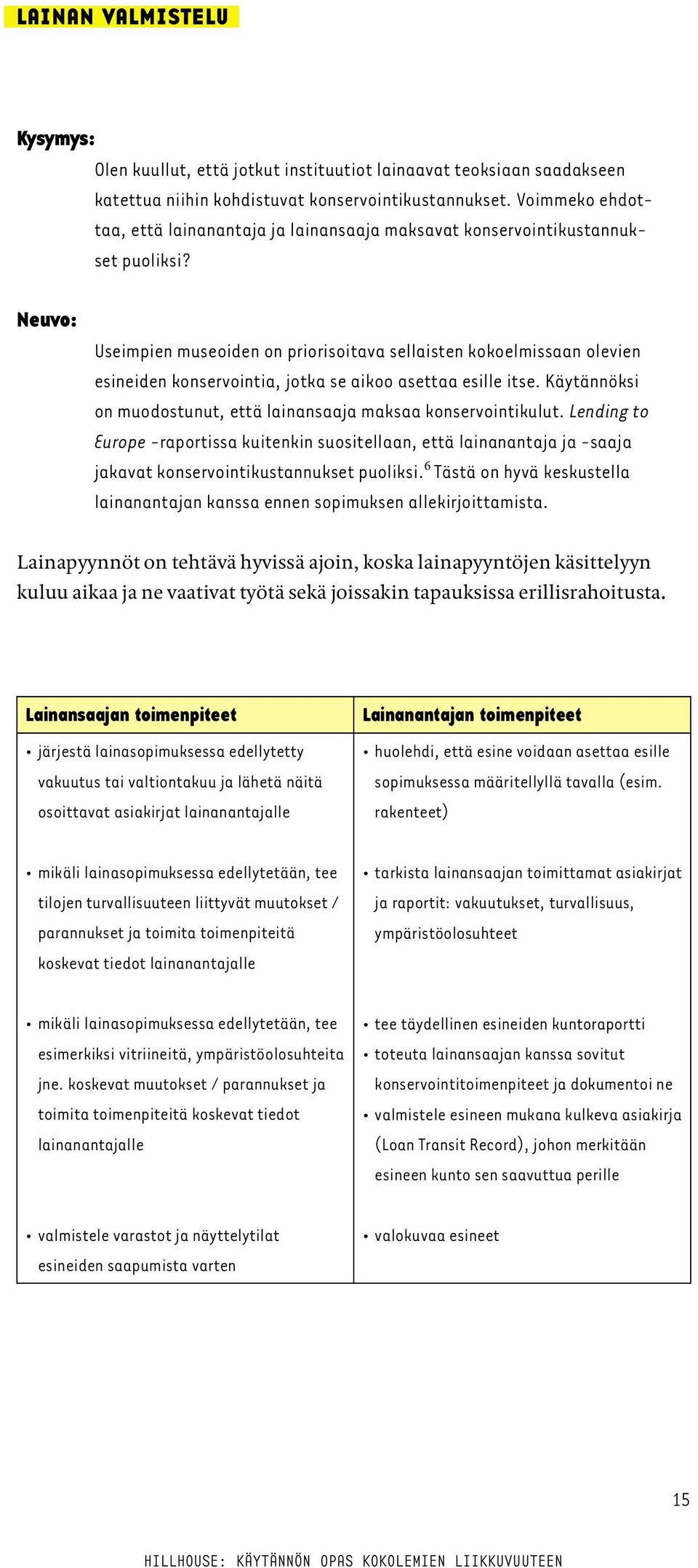 Neuvo: Useimpien museoiden on priorisoitava sellaisten kokoelmissaan olevien esineiden konservointia, jotka se aikoo asettaa esille itse.