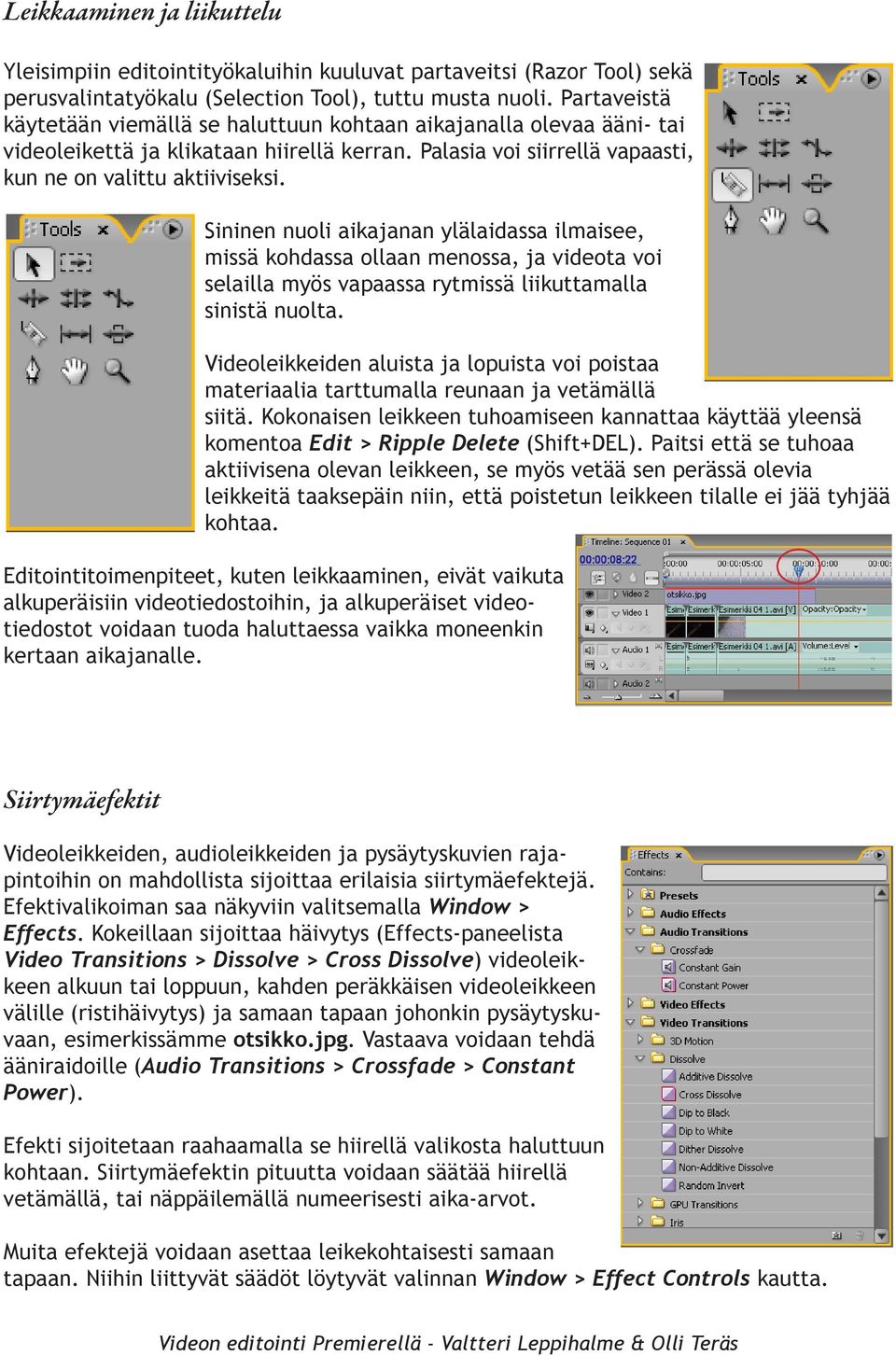 Sininen nuoli aikajanan ylälaidassa ilmaisee, missä kohdassa ollaan menossa, ja videota voi selailla myös vapaassa rytmissä liikuttamalla sinistä nuolta.