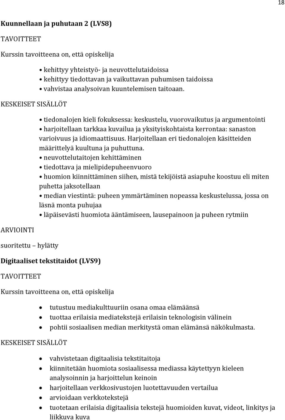 Harjoitellaan eri tiedonalojen käsitteiden määrittelyä kuultuna ja puhuttuna.