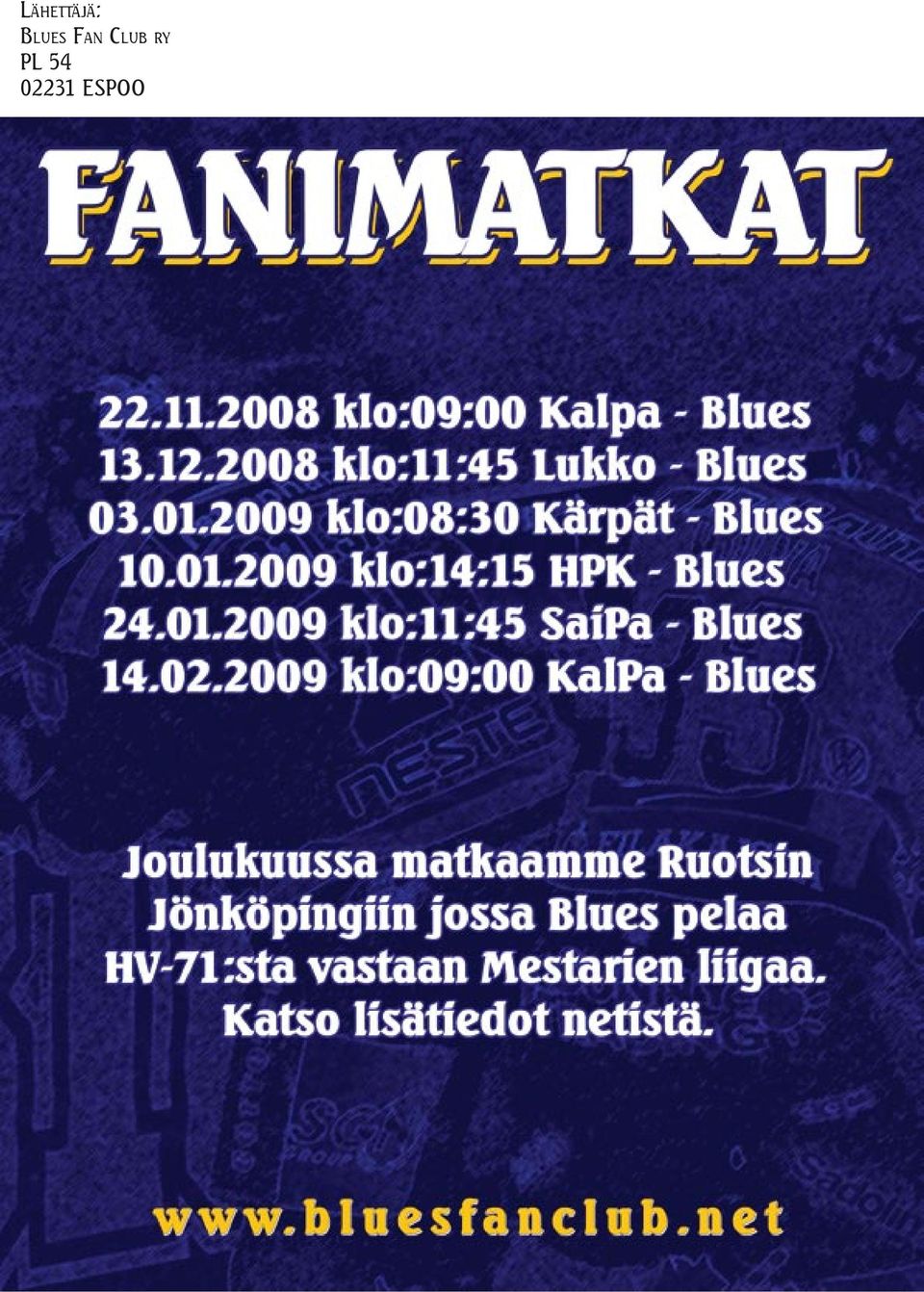 ESPOO FAN NEWS - BLUES FAN