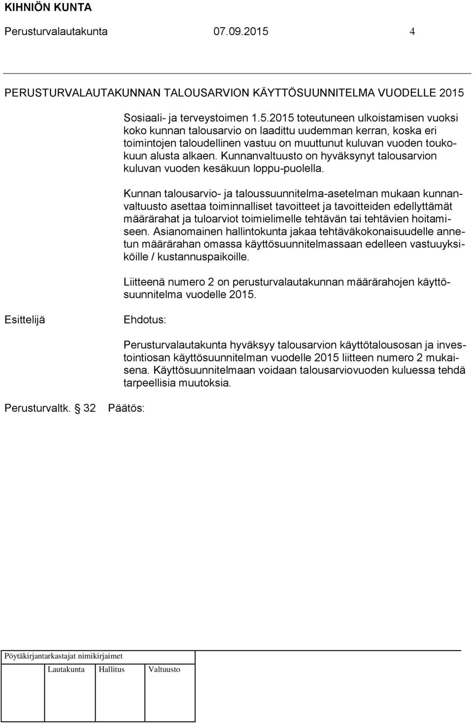 Sosiaali- ja terveystoimen 1.5.