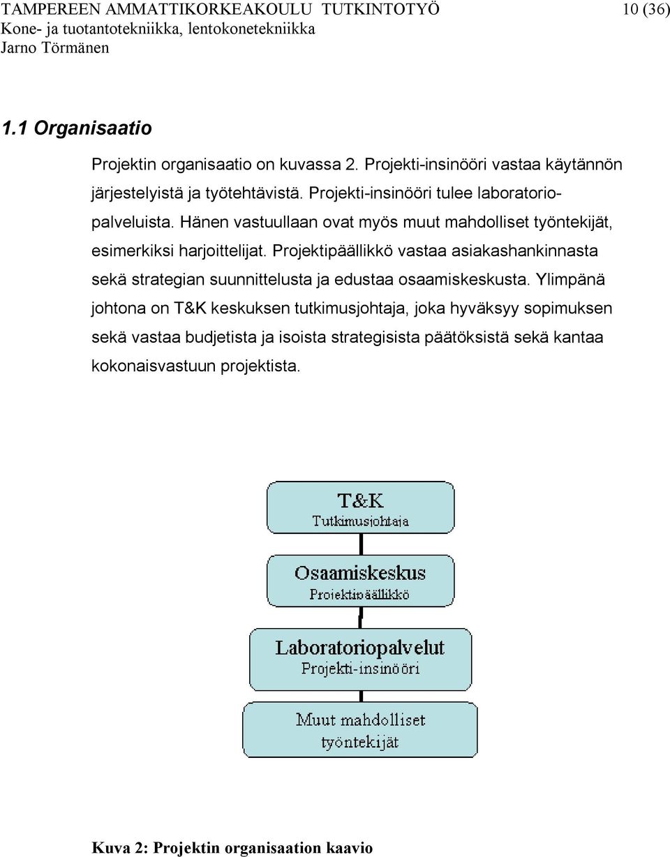 Hänen vastuullaan ovat myös muut mahdolliset työntekijät, esimerkiksi harjoittelijat.