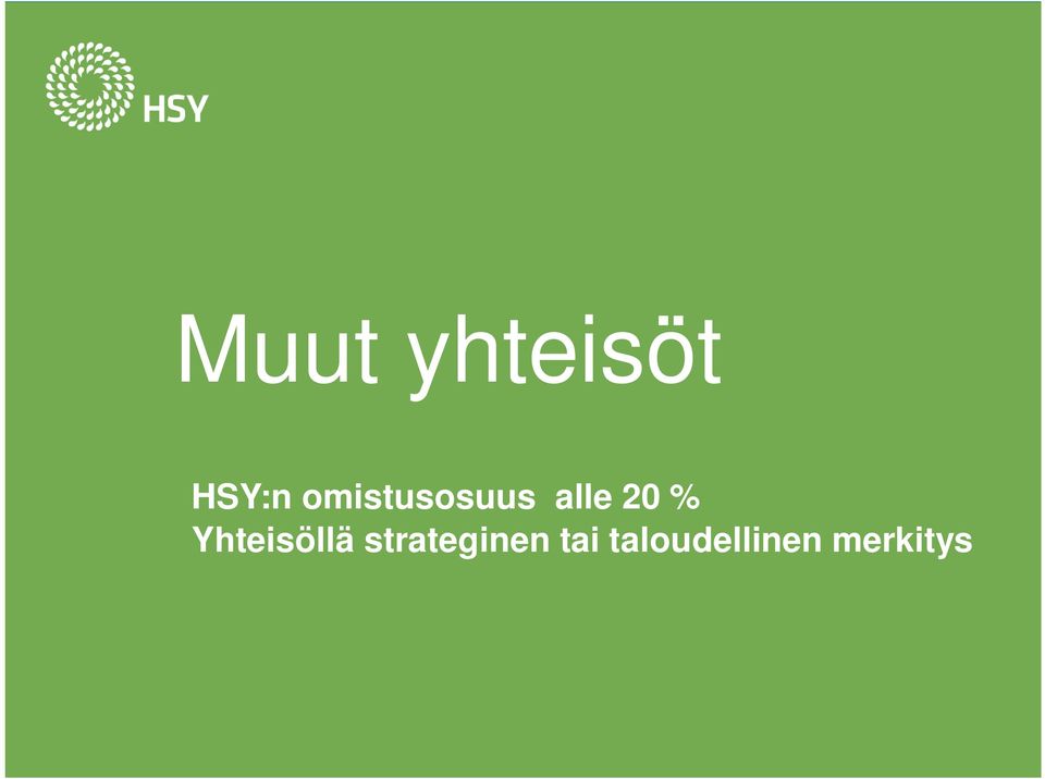 Yhteisöllä strateginen