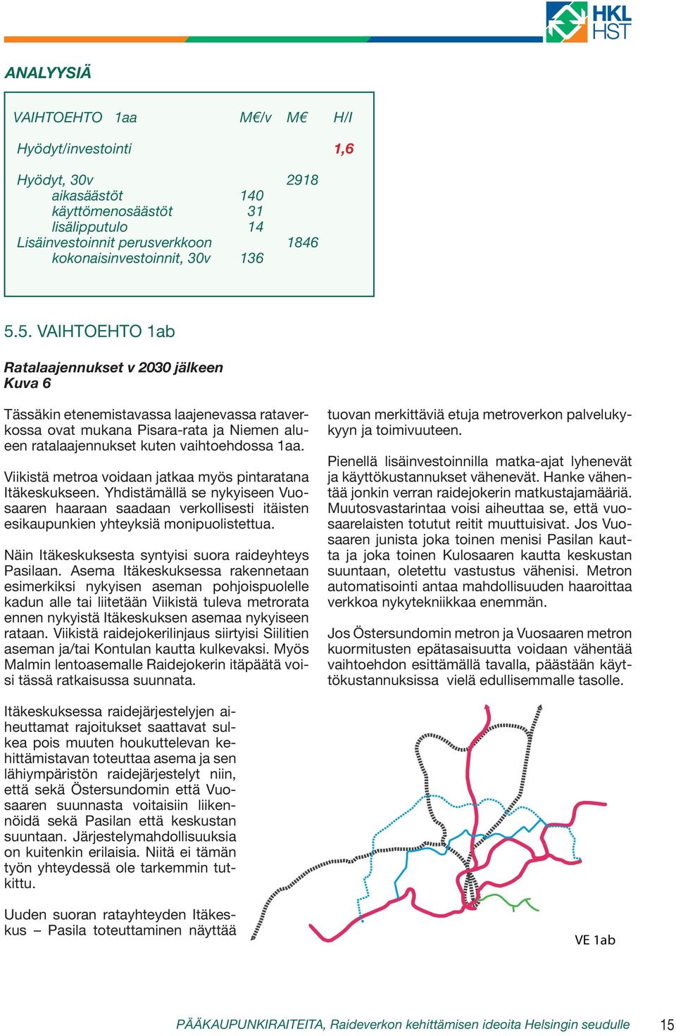 Viikistä metroa voidaan jatkaa myös pintaratana Itäkeskukseen. Yhdistämällä se nykyiseen Vuosaaren haaraan saadaan verkollisesti itäisten esikaupunkien yhteyksiä monipuolistettua.