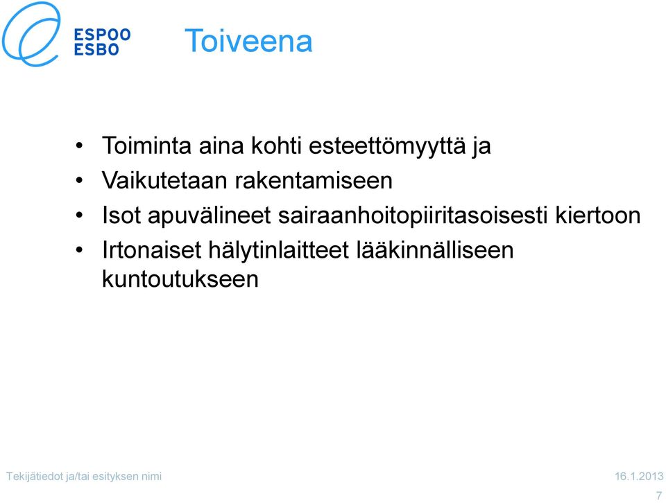 sairaanhoitopiiritasoisesti kiertoon