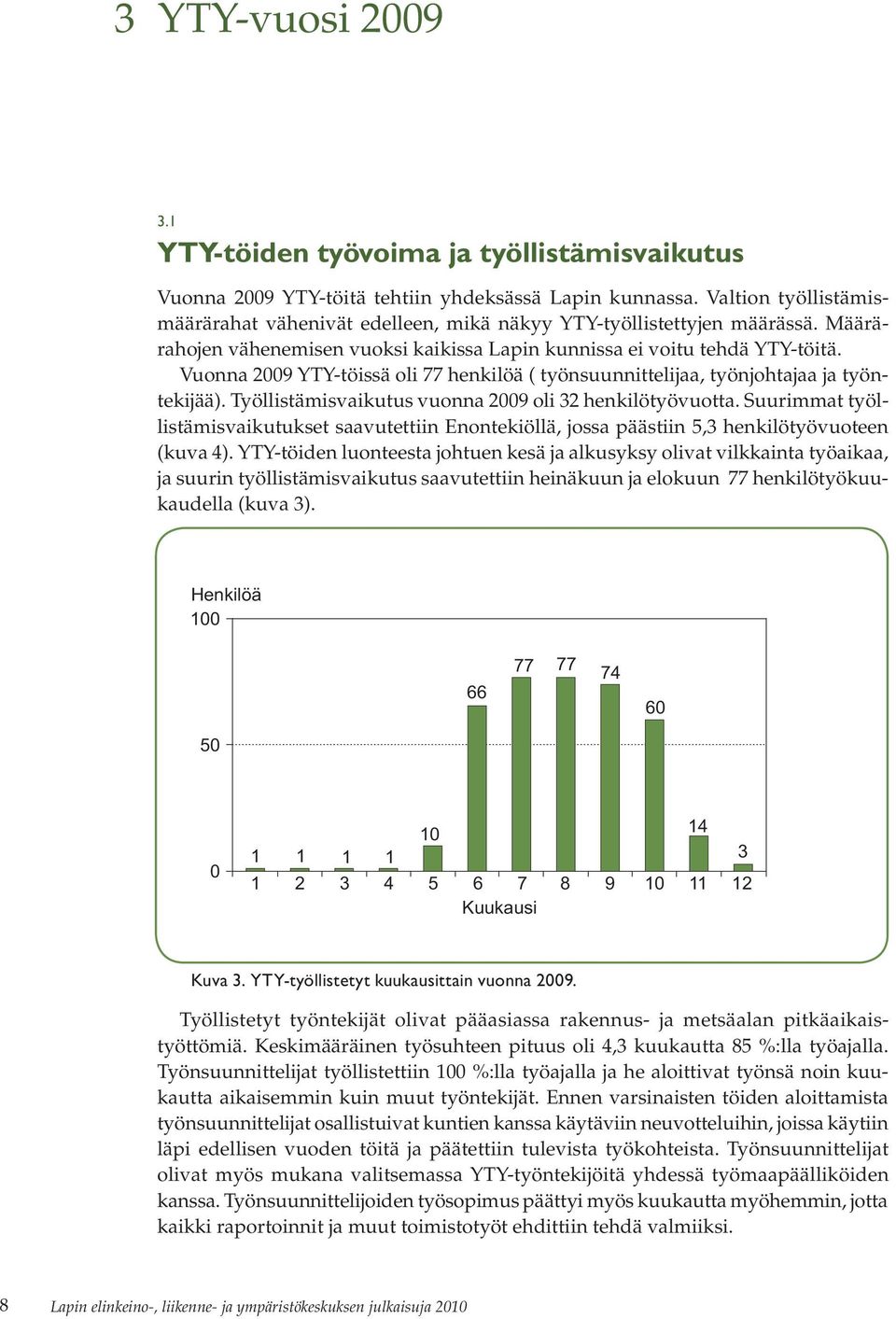 Vuonna 2009 YTY-töissä oli 77 henkilöä ( työnsuunnittelijaa, työnjohtajaa ja työntekijää). Työllistämisvaikutus vuonna 2009 oli 32 henkilötyövuotta.