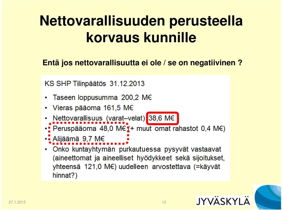 Entä jos nettovarallisuutta