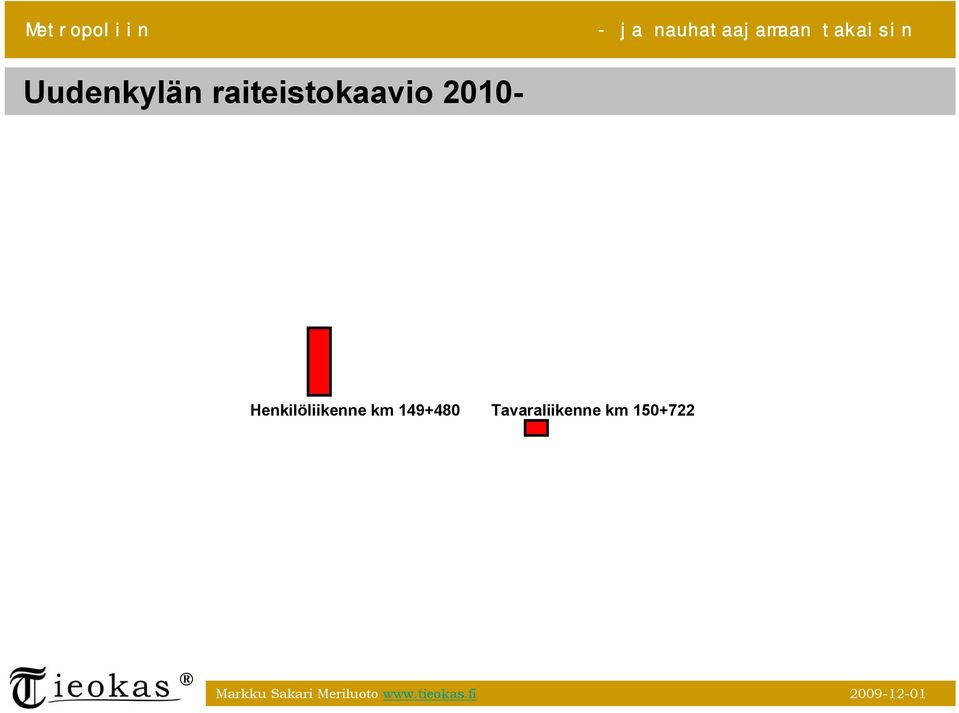 Henkilöliikenne km 149+480 Tavaraliikenne km