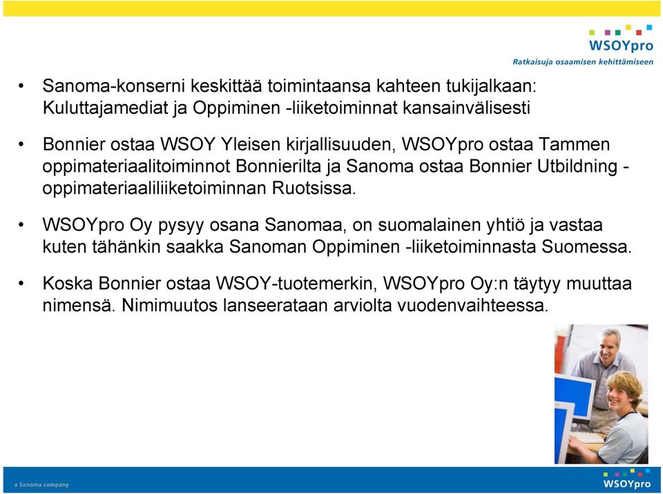oppimateriaaliliiketoiminnan Ruotsissa.