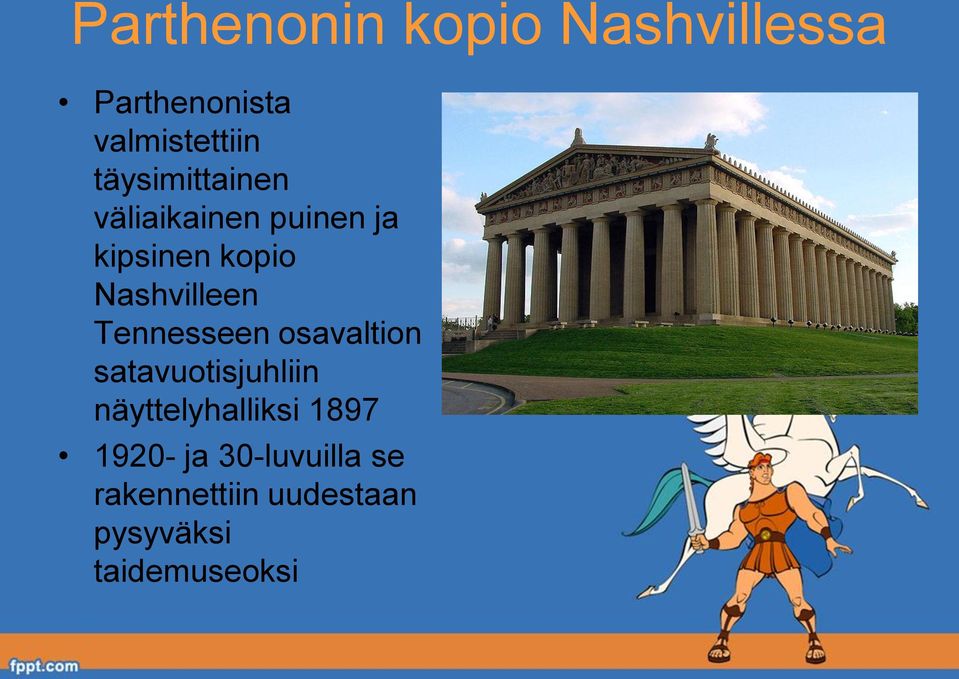 Nashvilleen Tennesseen osavaltion satavuotisjuhliin
