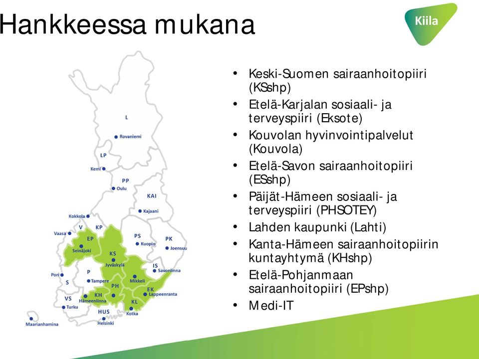 sairaanhoitopiiri (ESshp) Päijät-Hämeen sosiaali- ja terveyspiiri (PHSOTEY) Lahden