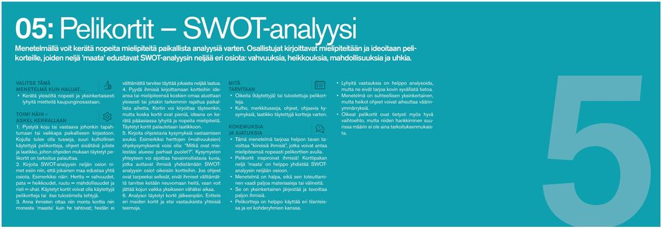 Kerätä yleisöltä nopesti ja yksinkertaisesti lyhyitä mietteitä kaupunginosastaan. 1. Pystytä koju tai vastaava johonkin tapahtumaan tai vaikkapa paikalliseen kirjastoon.