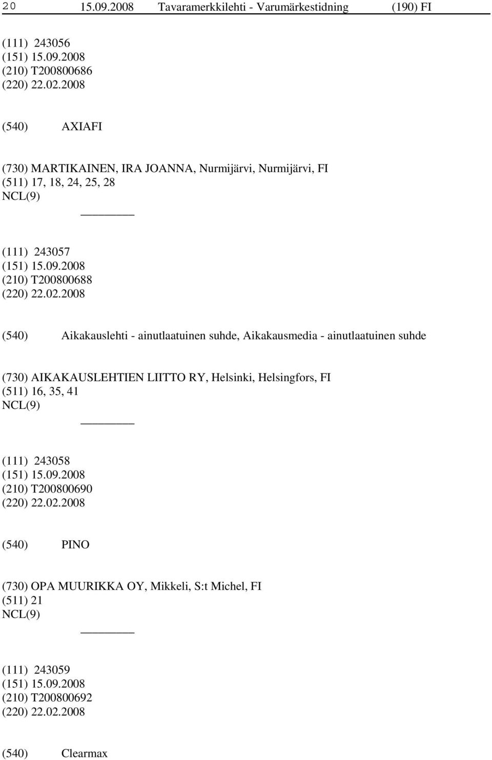 2008 Aikakauslehti - ainutlaatuinen suhde, Aikakausmedia - ainutlaatuinen suhde (730) AIKAKAUSLEHTIEN LIITTO RY, Helsinki, Helsingfors, FI