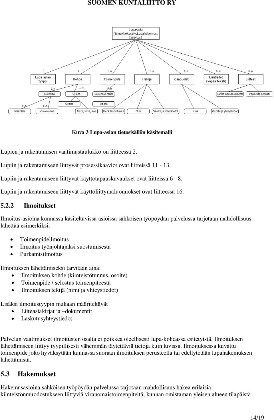 2 Ilmoitukset Ilmoitus-asioina kunnassa käsiteltävissä asioissa sähköisen työpöydän palvelussa tarjotaan mahdollisuus lähettää esimerkiksi: Toimenpideilmoitus Ilmoitus työnjohtajaksi suostumisesta