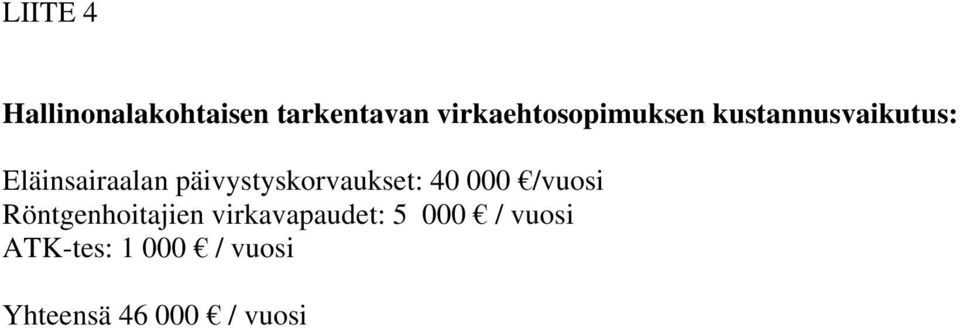 päivystyskorvaukset: 40 000 /vuosi Röntgenhoitajien