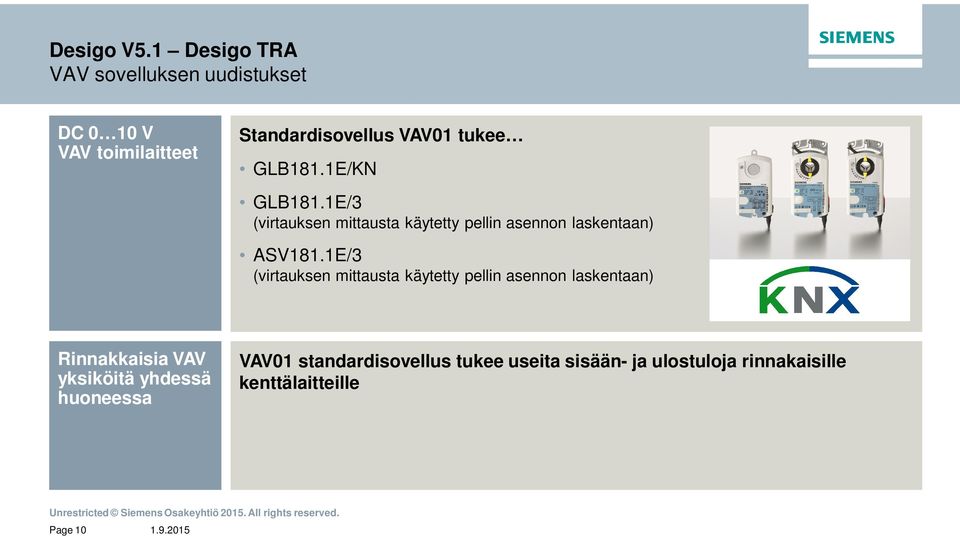 GLB181.1E/KN GLB181.1E/3 (virtauksen mittausta käytetty pellin asennon laskentaan) ASV181.