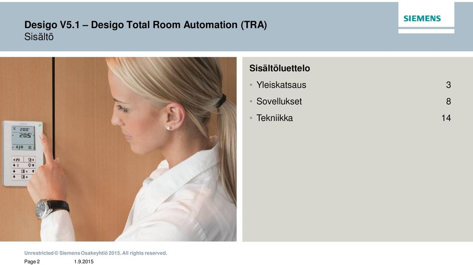 Automation (TRA) Sisältö