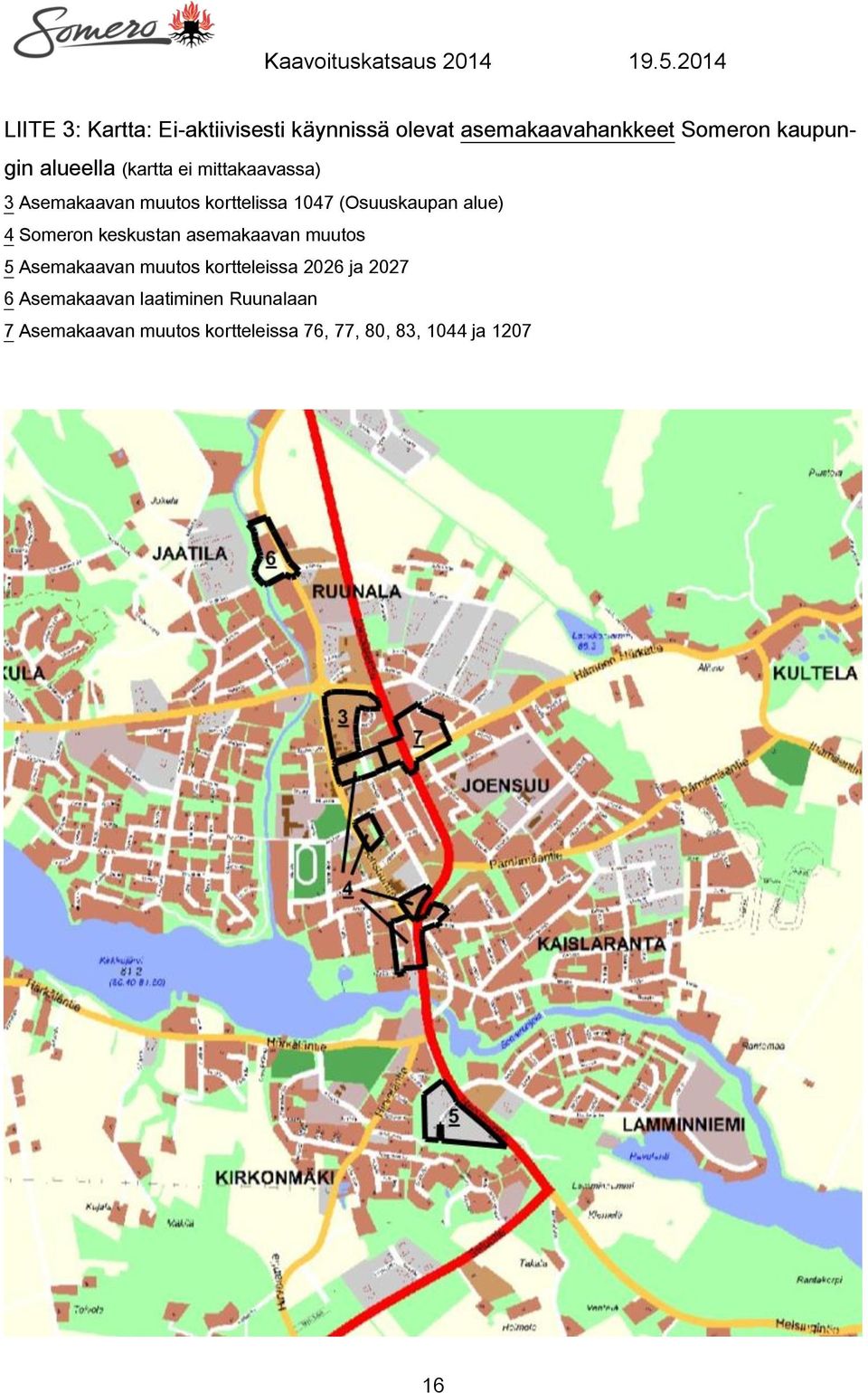 4 Someron keskustan asemakaavan muutos 5 Asemakaavan muutos kortteleissa 2026 ja 2027 6