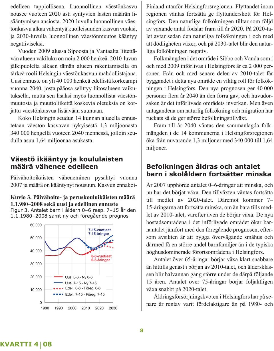 Vuoden 2009 alussa Sipoosta ja Vantaalta liitettävän alueen väkiluku on noin 2 000 henkeä.