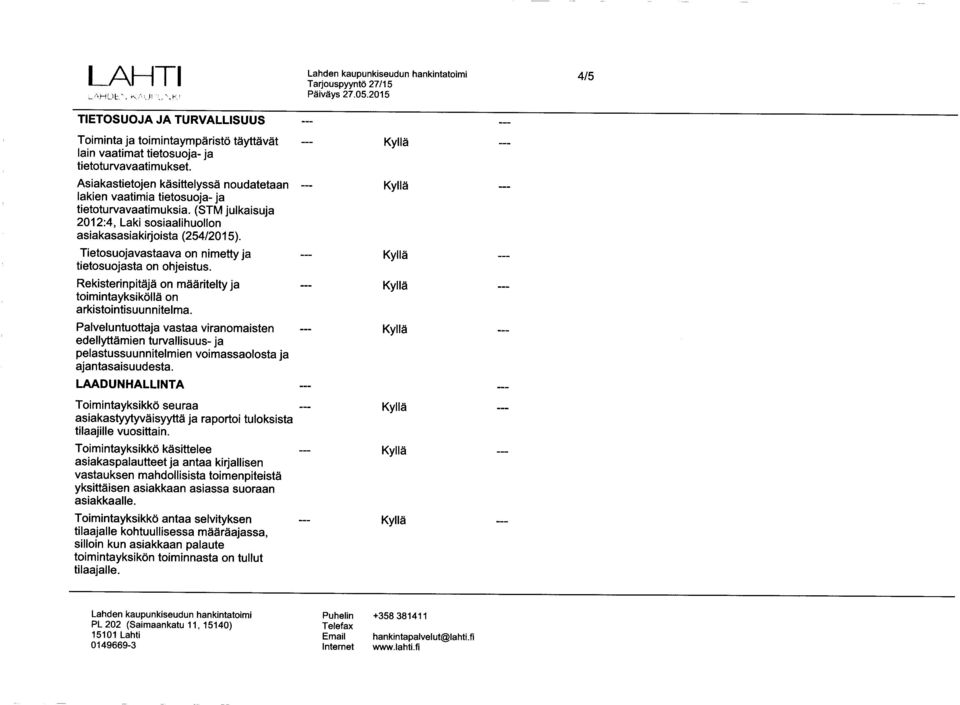 Tietosuojavastaava on nimetty ja tietosuojasta on ohjeistus. Rekisterinpitäjä on määritelty ja toimintayksiköllä on arkistointisuunnitelma.