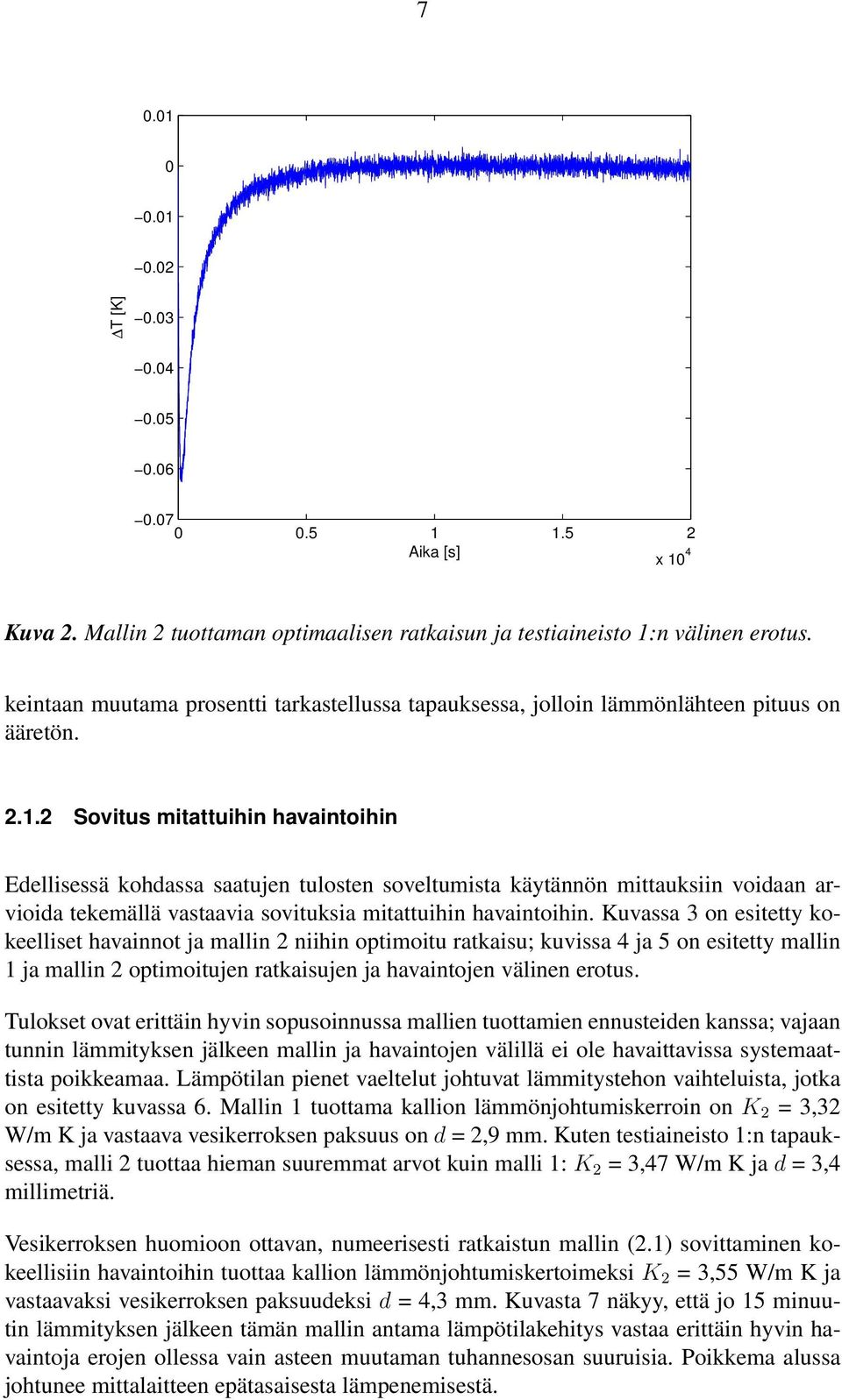 2 Sovitus mitattuihin havaintoihin Edellisessä kohdassa saatujen tulosten soveltumista käytännön mittauksiin voidaan arvioida tekemällä vastaavia sovituksia mitattuihin havaintoihin.