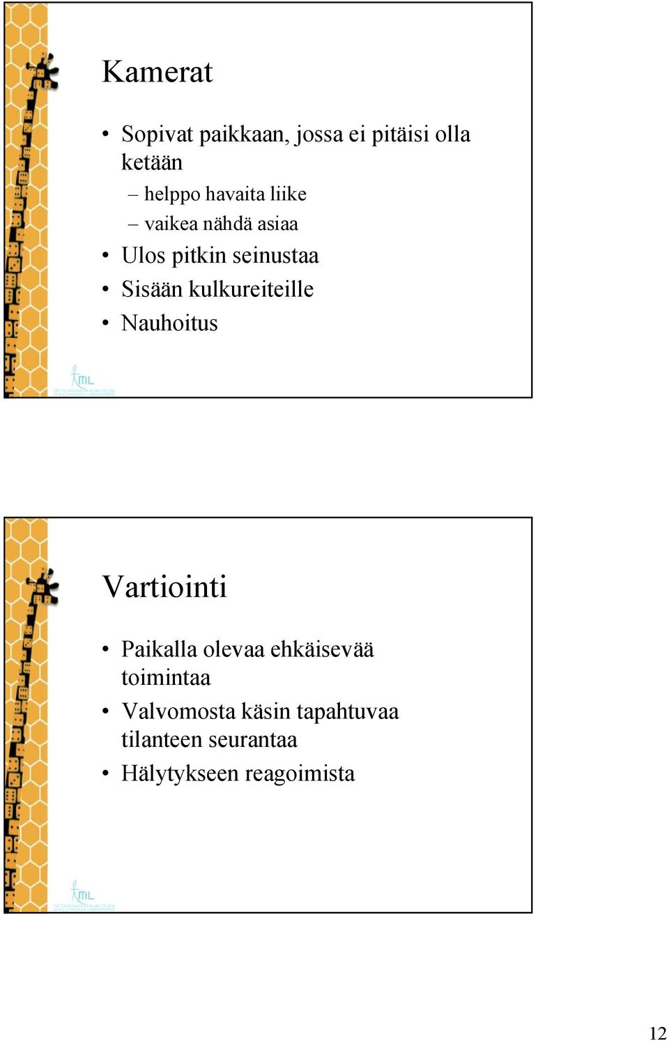 kulkureiteille Nauhoitus Vartiointi Paikalla olevaa ehkäisevää