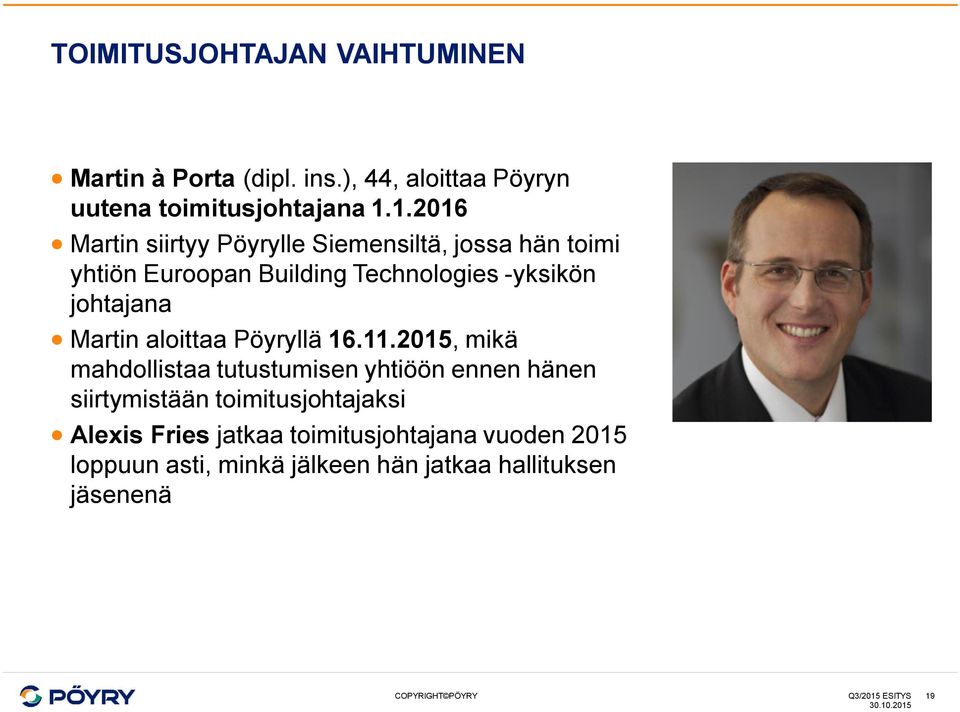 Martin aloittaa Pöyryllä 16.11.