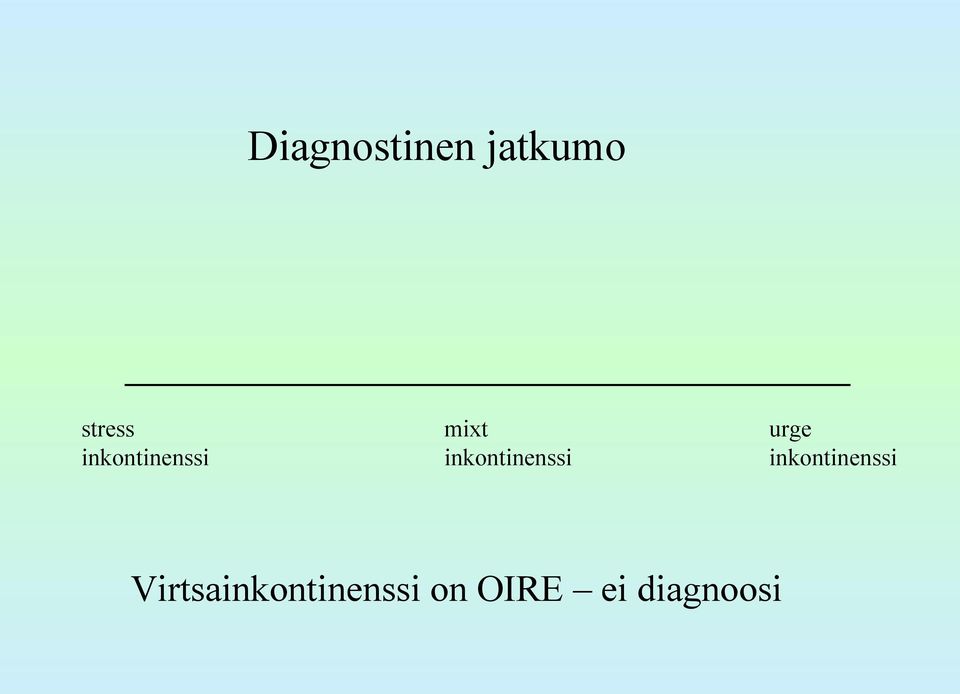 inkontinenssi urge