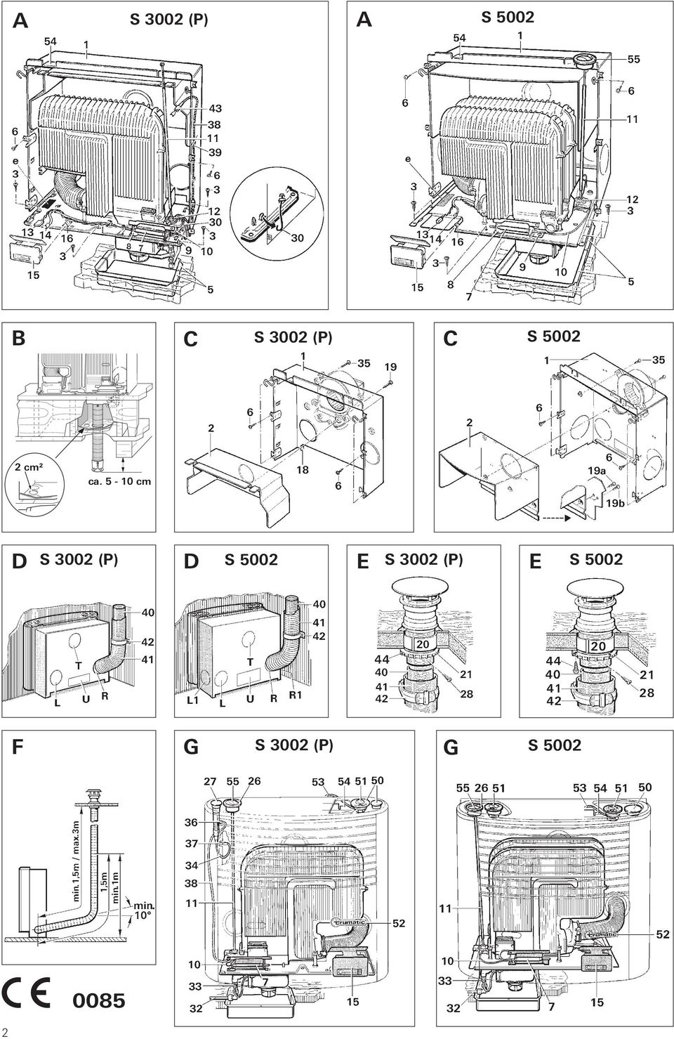 5-10 cm D S 3002 (P) D S 5002 E S