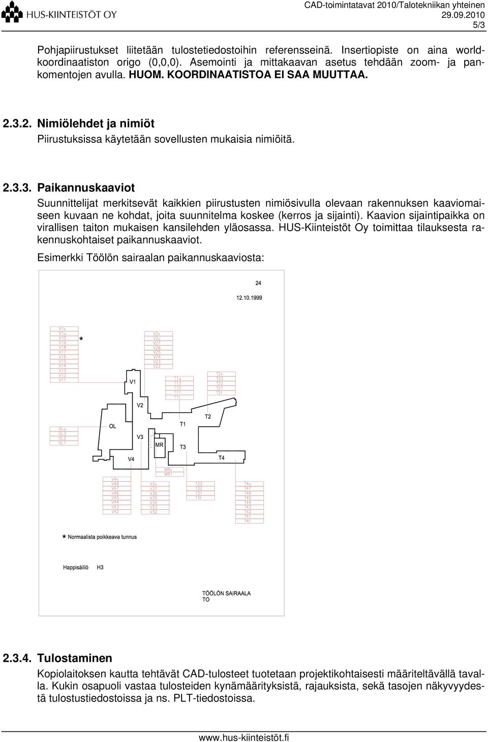 2. Nimiölehdet ja nimiöt Piirustuksissa käytetään sovellusten mukaisia nimiöitä. 2.3.