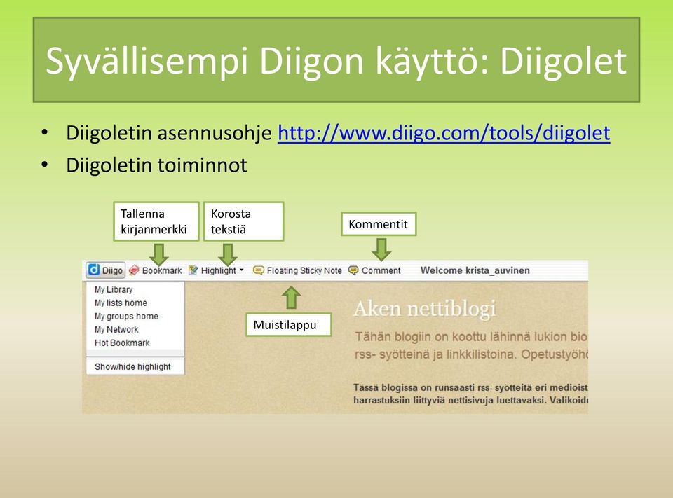 com/tools/diigolet Diigoletin toiminnot