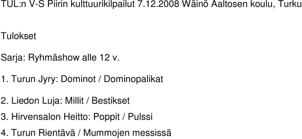 Liedon Luja: Millit / Bestikset 3.