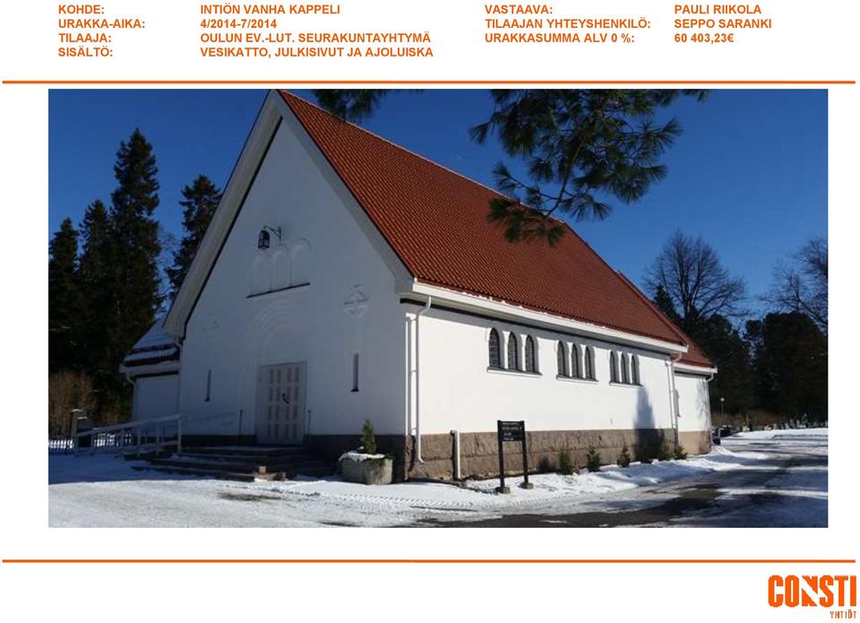 SARANKI TILAAJA: OULUN EV.-LUT.