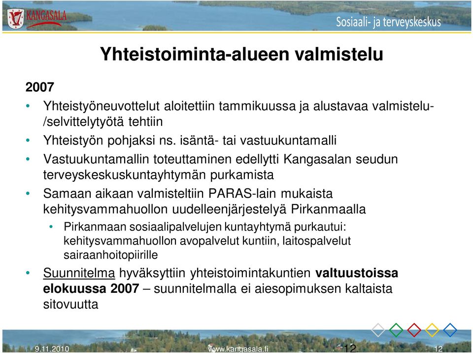 mukaista kehitysvammahuollon uudelleenjärjestelyä Pirkanmaalla Pirkanmaan sosiaalipalvelujen kuntayhtymä purkautui: kehitysvammahuollon avopalvelut kuntiin,