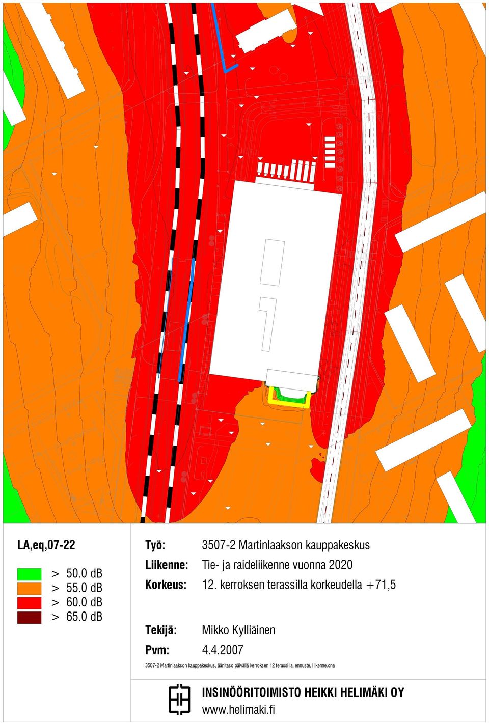 kerroksen terassilla korkeudella +71,5 3507-2