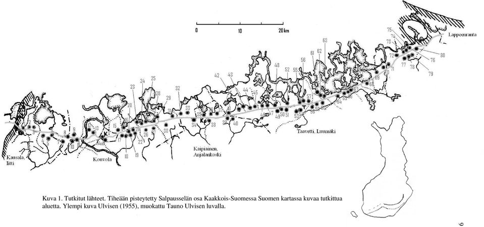 Kaakkois-Suomessa Suomen kartassa kuvaa