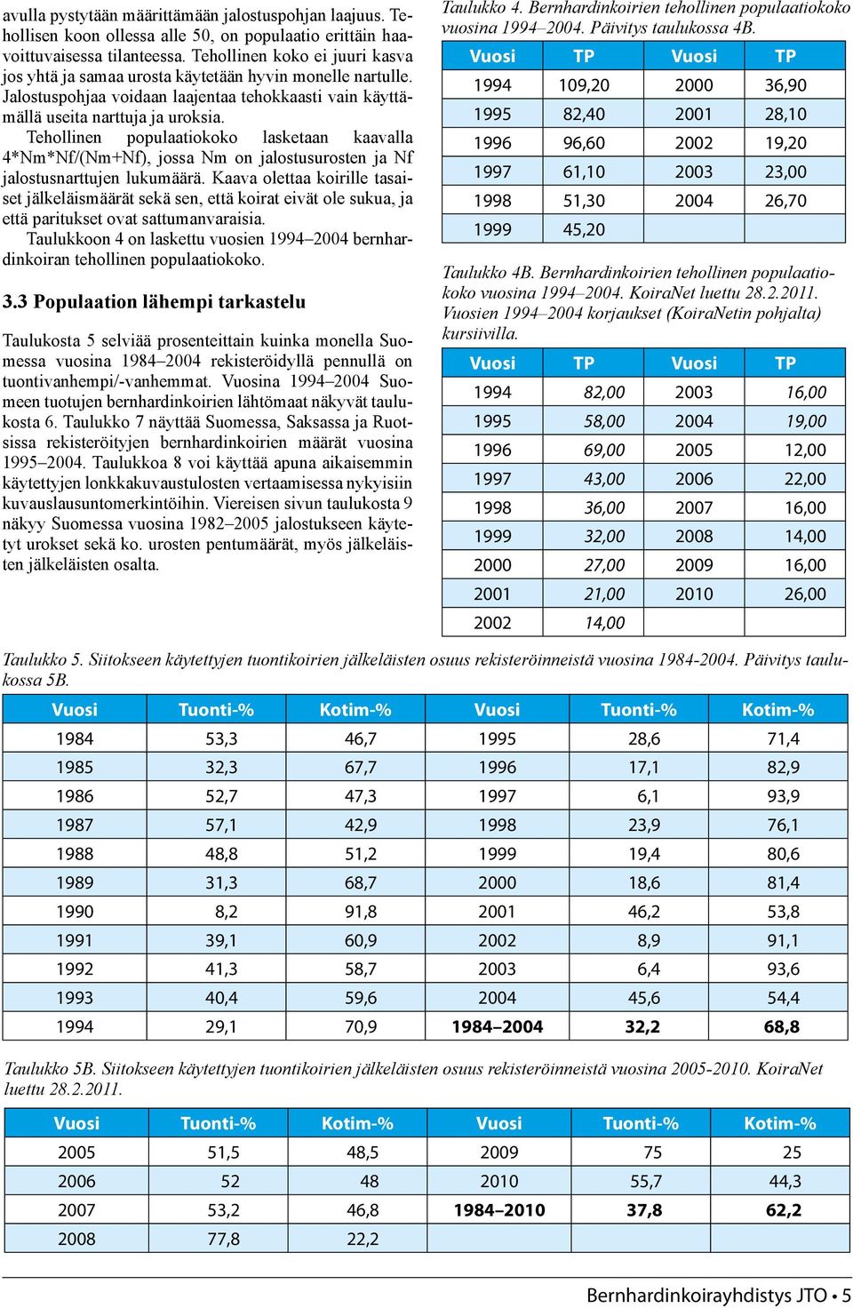 Tehollinen populaatiokoko lasketaan kaavalla 4*Nm*Nf/(Nm+Nf), jossa Nm on jalostusurosten ja Nf jalostusnarttujen lukumäärä.