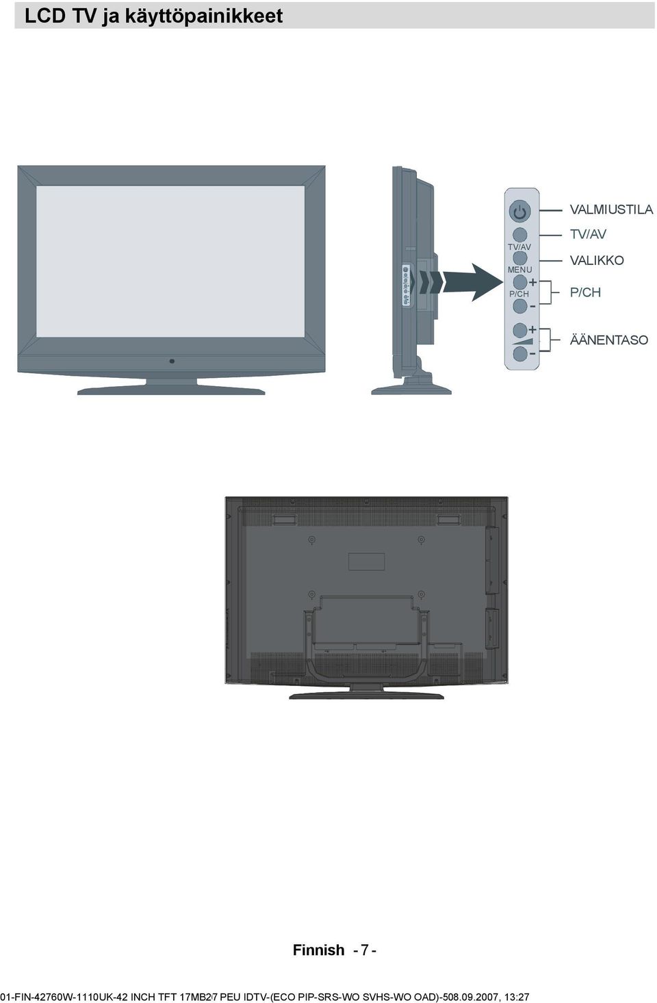 VALMIUSTILA TV/AV VALIKKO P/CH +