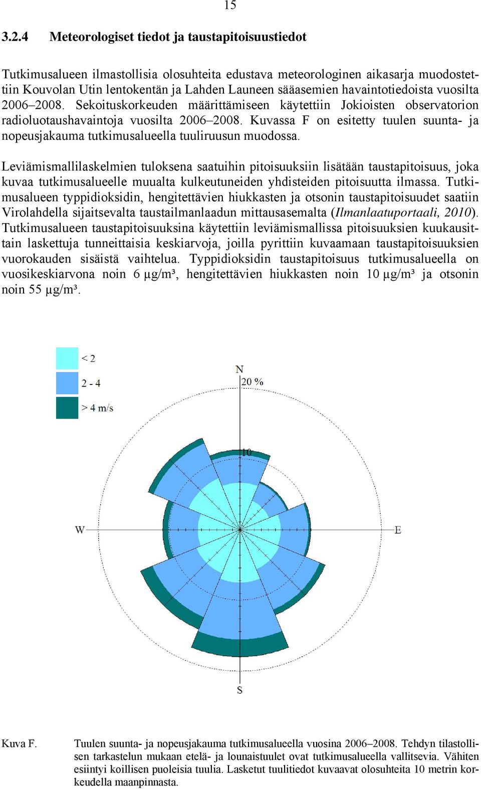 havaintotiedoista vuosilta 26 28. Sekoituskorkeuden määrittämiseen käytettiin Jokioisten observatorion radioluotaushavaintoja vuosilta 26 28.