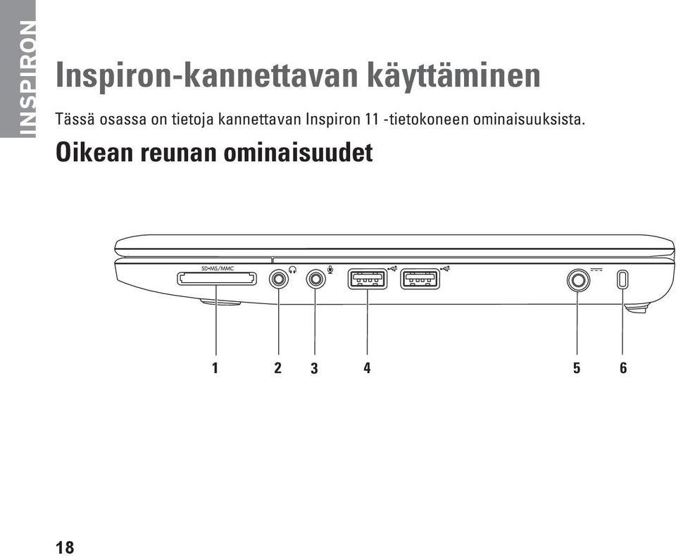 kannettavan Inspiron 11 -tietokoneen