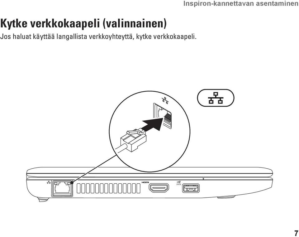 verkkoyhteyttä, kytke