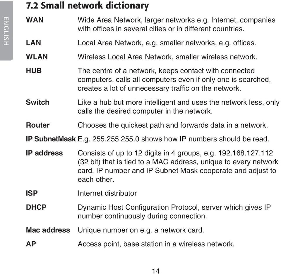 The centre of a network, keeps contact with connected computers, calls all computers even if only one is searched, creates a lot of unnecessary traffic on the network.