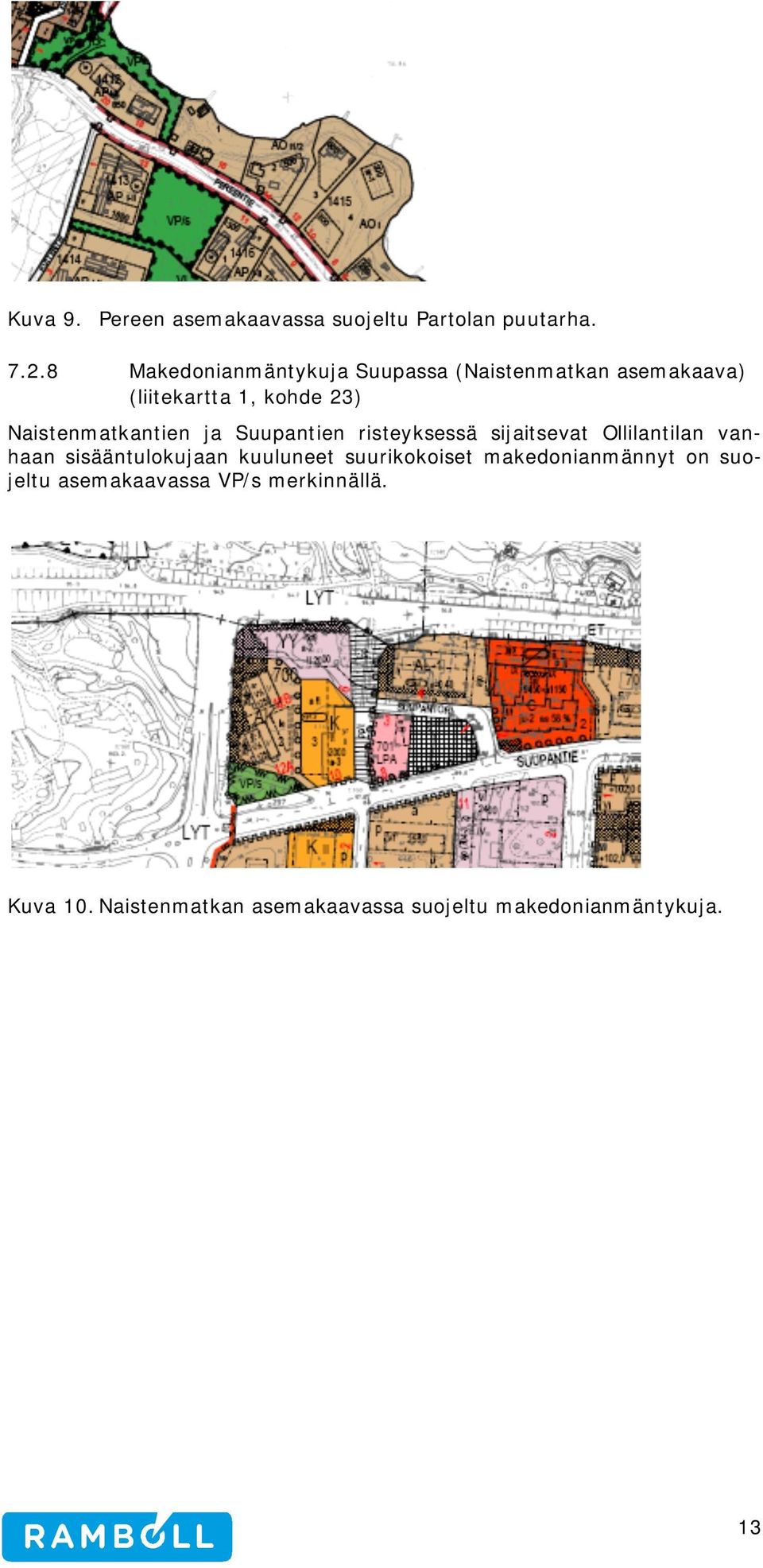 Naistenmatkantien ja Suupantien risteyksessä sijaitsevat Ollilantilan vanhaan sisääntulokujaan