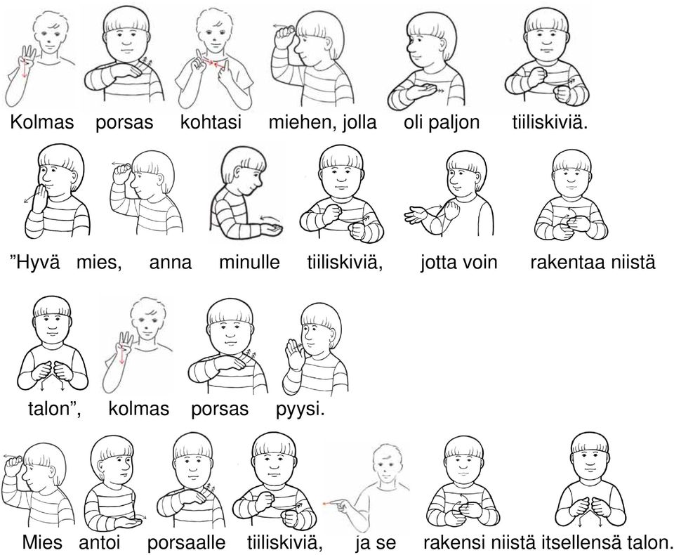 Hyvä mies, anna minulle tiiliskiviä, jotta voin