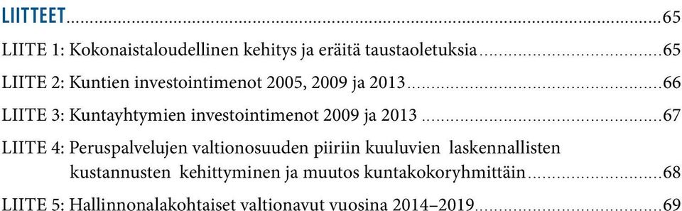 ..66 LIITE 3: Kuntayhtymien investointimenot 2009 ja 2013.