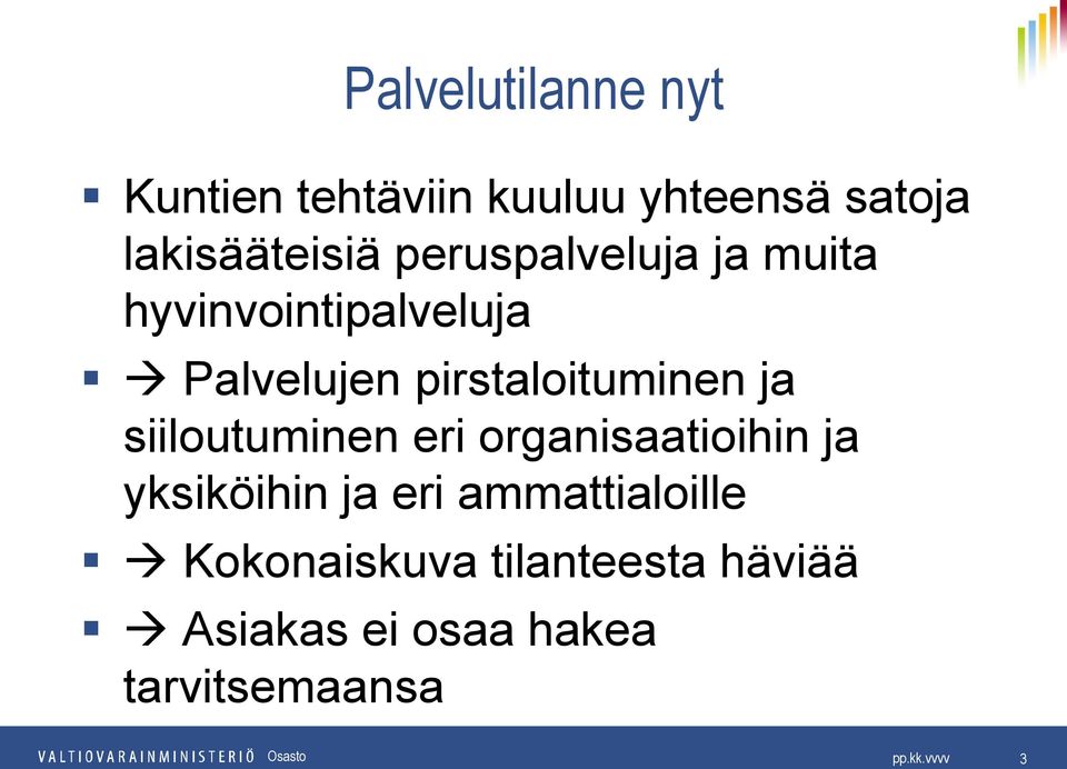 siiloutuminen eri organisaatioihin ja yksiköihin ja eri ammattialoille