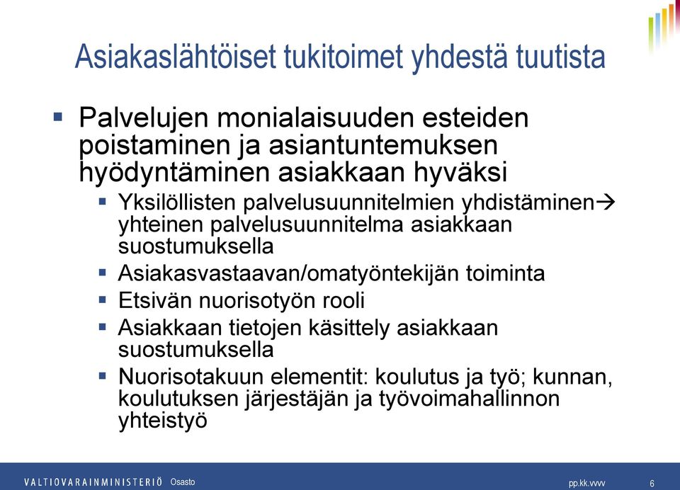 suostumuksella Asiakasvastaavan/omatyöntekijän toiminta Etsivän nuorisotyön rooli Asiakkaan tietojen käsittely asiakkaan